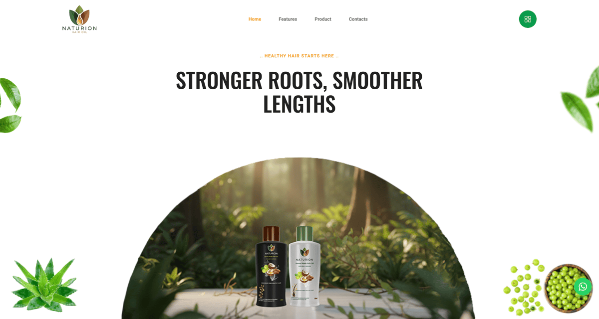 Naturion - Premium Product Website
